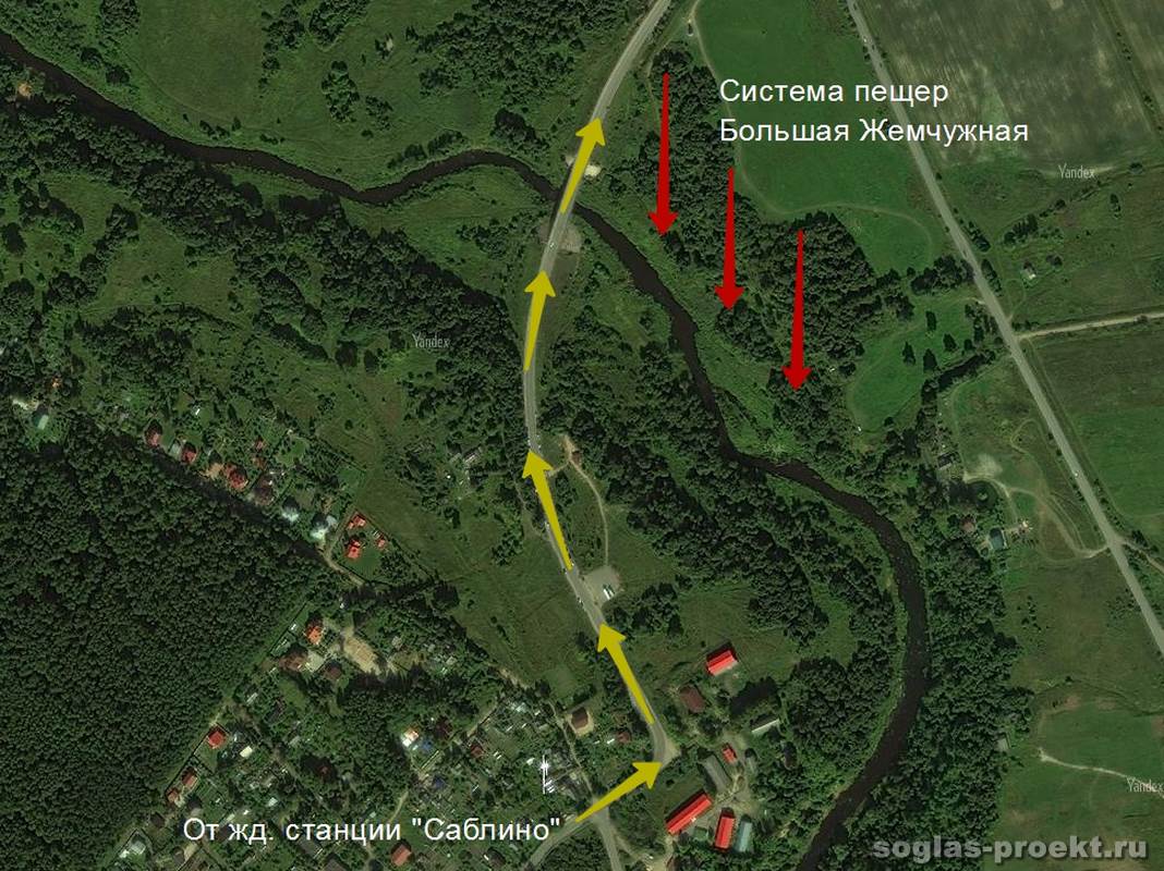 Подробная карта саблино